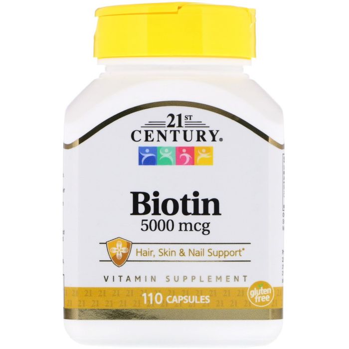 Вітаміни 21st Century Biotin Біотин 110 капсул 5 000мкг (5мг)