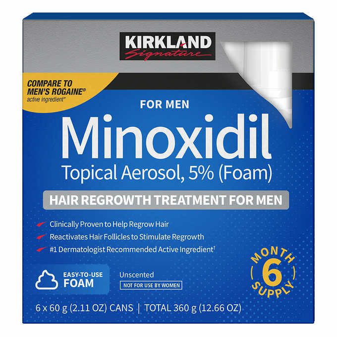 Піна міноксидил 5% Кіркланд Minoxidil Kirkland 3 флакони