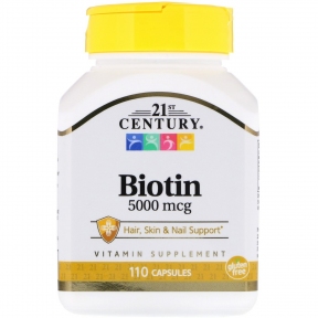 Биотин 21st Century Biotin 5мг 110 капсул - 24
