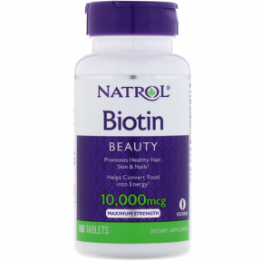 Витамины Natrol Biotin Биотин 10мг (100 таб) - 18